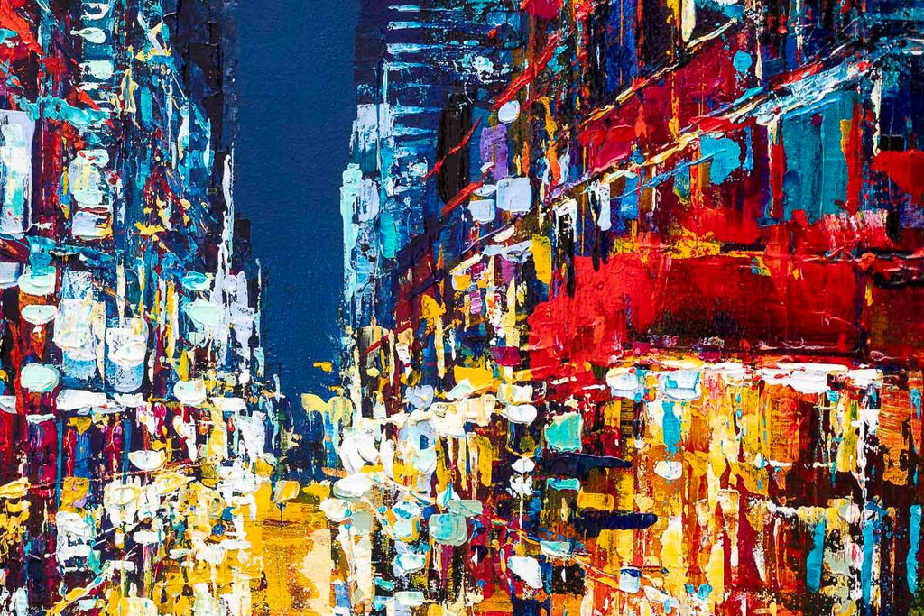 Bright Lights In The City - Original - SOLD by artist Simon Wright - Wyecliffe Galleries