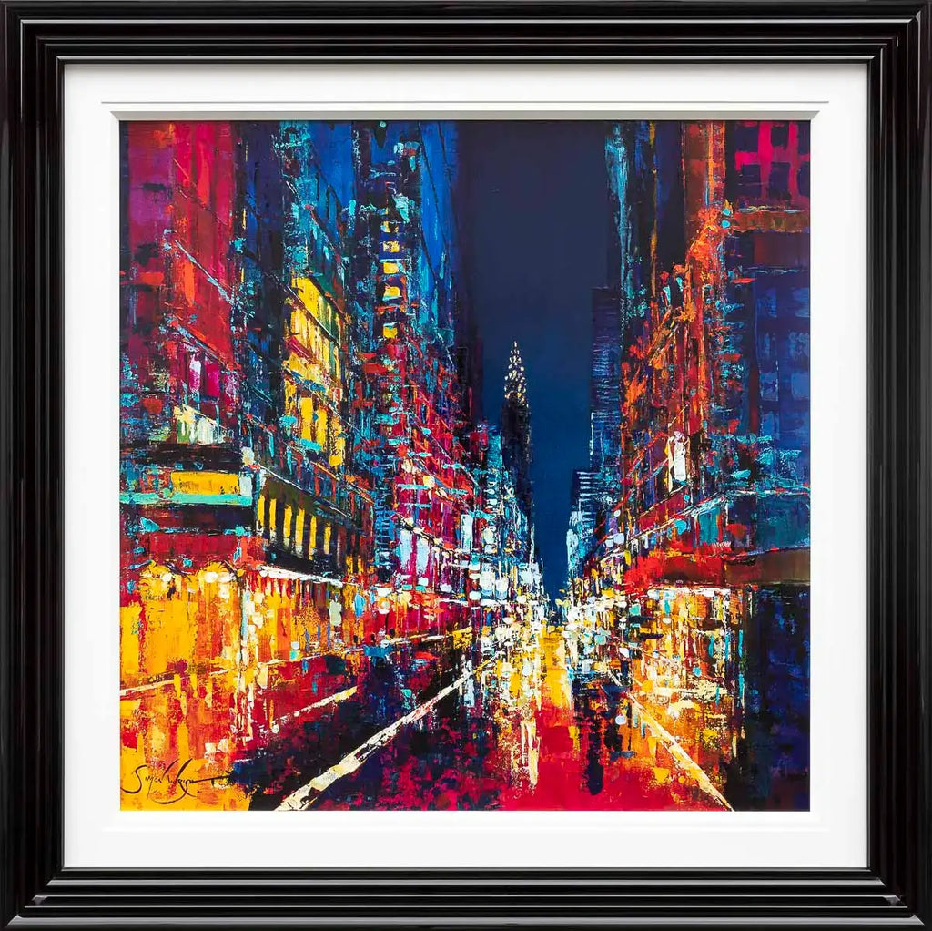 Bright Lights In The City - Original - SOLD by artist Simon Wright - Wyecliffe Galleries