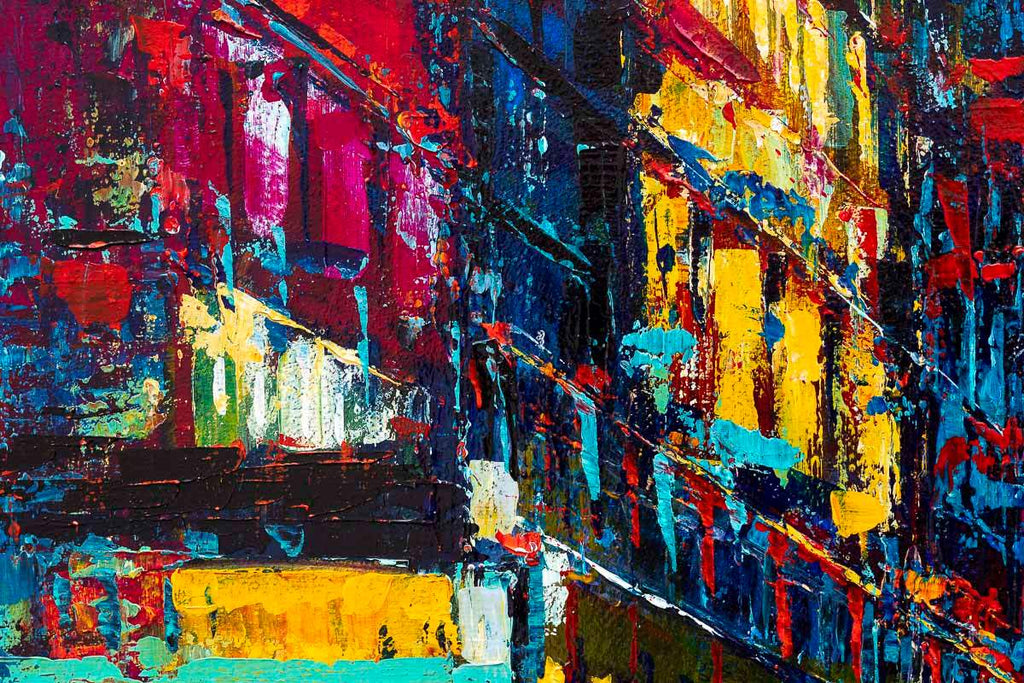 Bright Lights In The City - Original - SOLD by artist Simon Wright - Wyecliffe Galleries