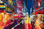 Bright Lights In The City - Original - SOLD by artist Simon Wright - Wyecliffe Galleries