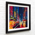 Bright Lights In The City - Original - SOLD by artist Simon Wright - Wyecliffe Galleries