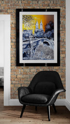 Burnt Sienna Sky - Original by artist Simon Wright - Wyecliffe Galleries