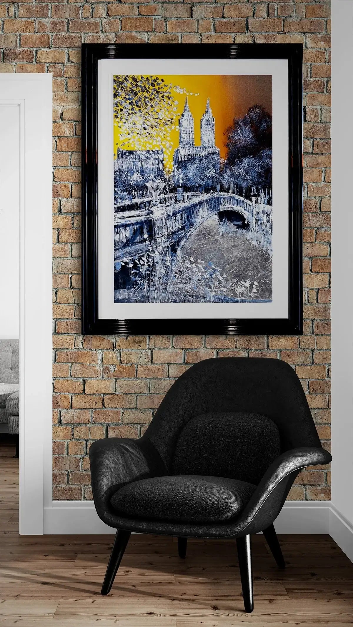 Burnt Sienna Sky - Original by artist Simon Wright - Wyecliffe Galleries