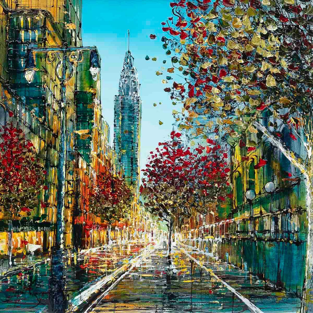 City In Autumn - Original by artist Simon Wright - Wyecliffe Galleries