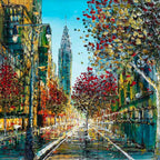 City In Autumn - Original by artist Simon Wright - Wyecliffe Galleries