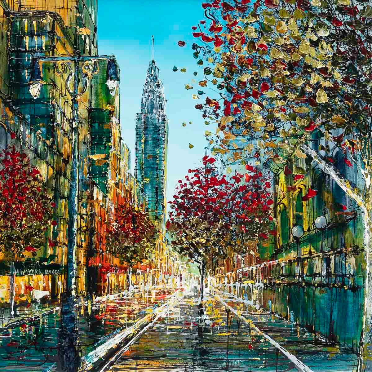 City In Autumn - Original by artist Simon Wright - Wyecliffe Galleries