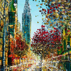 City In Autumn - Original by artist Simon Wright - Wyecliffe Galleries