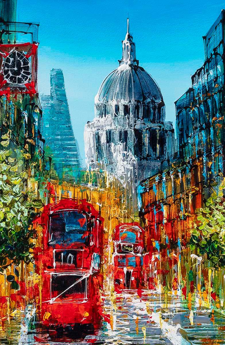Crosstown Traffic - Original - SOLD by artist Simon Wright - Wyecliffe Galleries