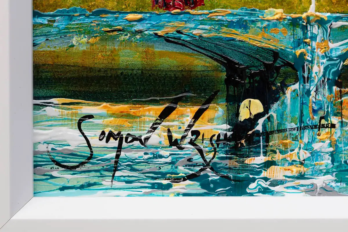 Day In London - Original - SOLD by artist Simon Wright - Wyecliffe Galleries