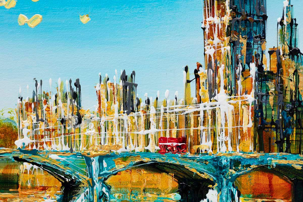 Day In London - Original - SOLD by artist Simon Wright - Wyecliffe Galleries