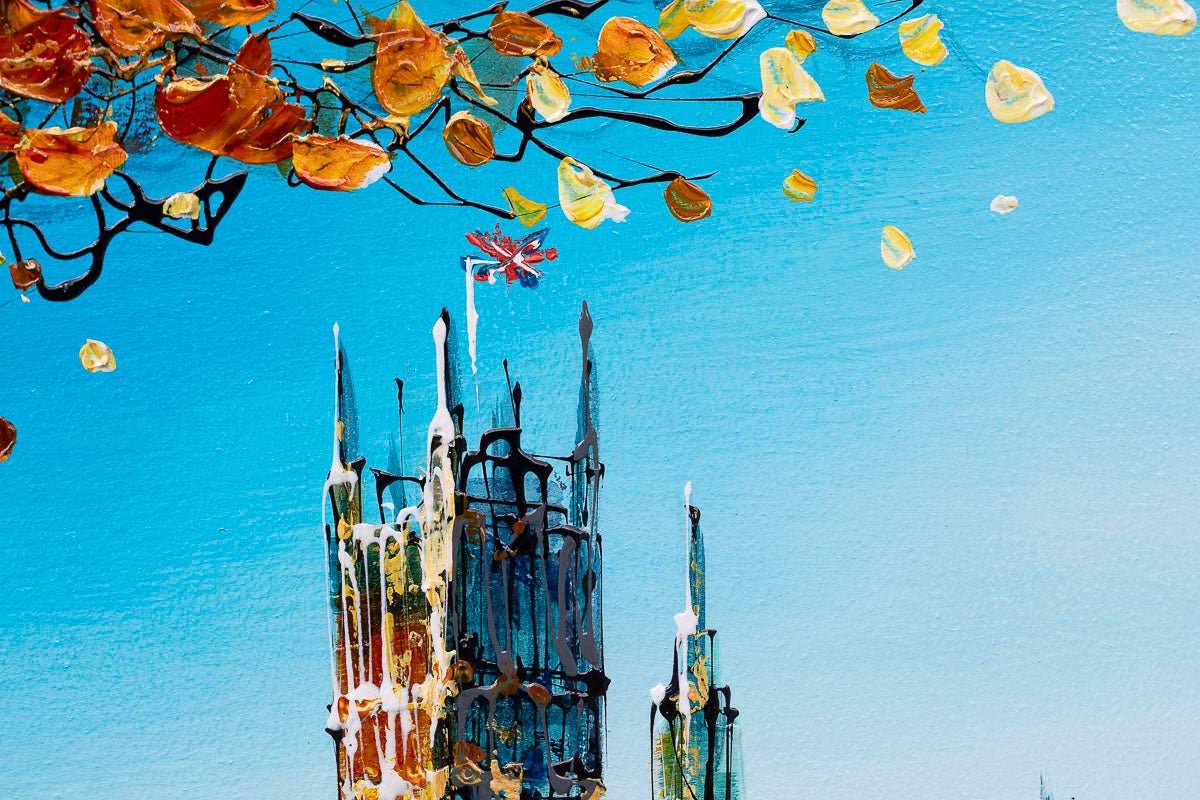 Day In London - Original - SOLD by artist Simon Wright - Wyecliffe Galleries