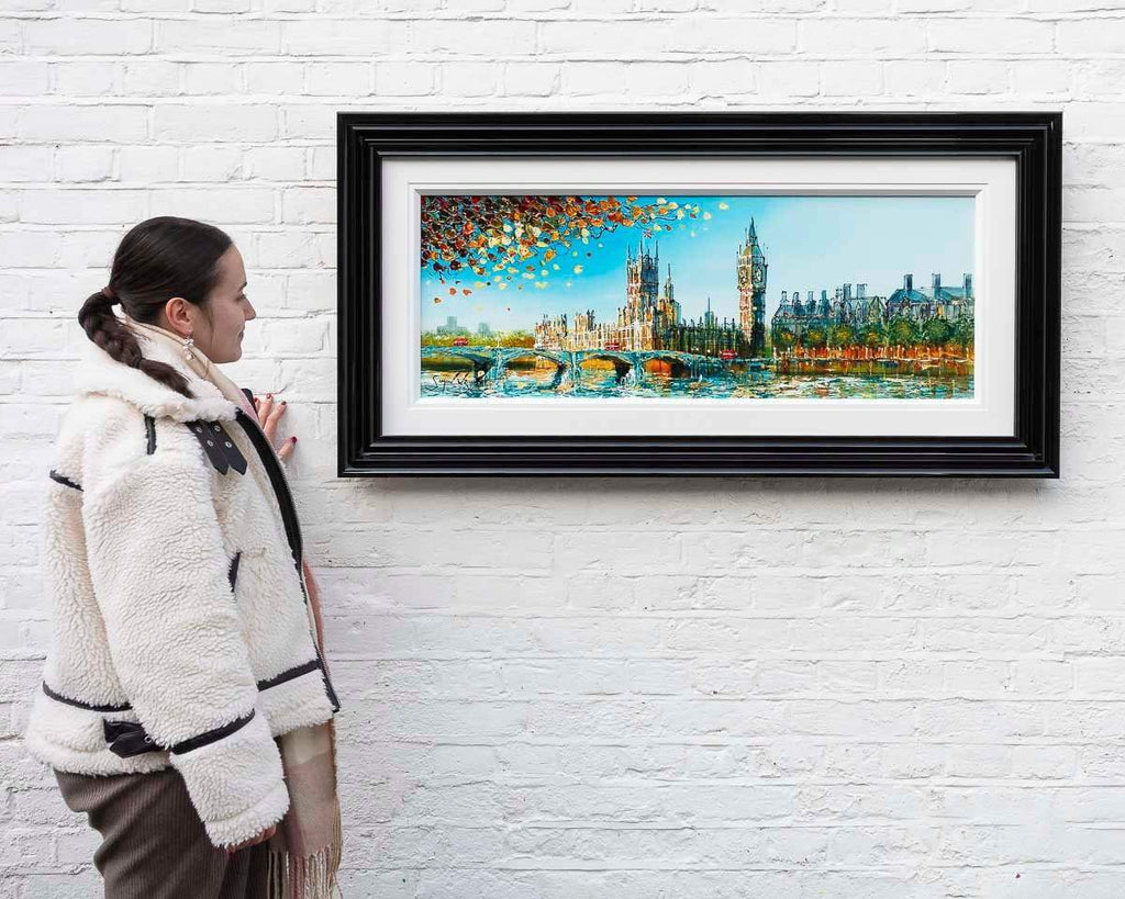 Day In London - Original - SOLD by artist Simon Wright - Wyecliffe Galleries