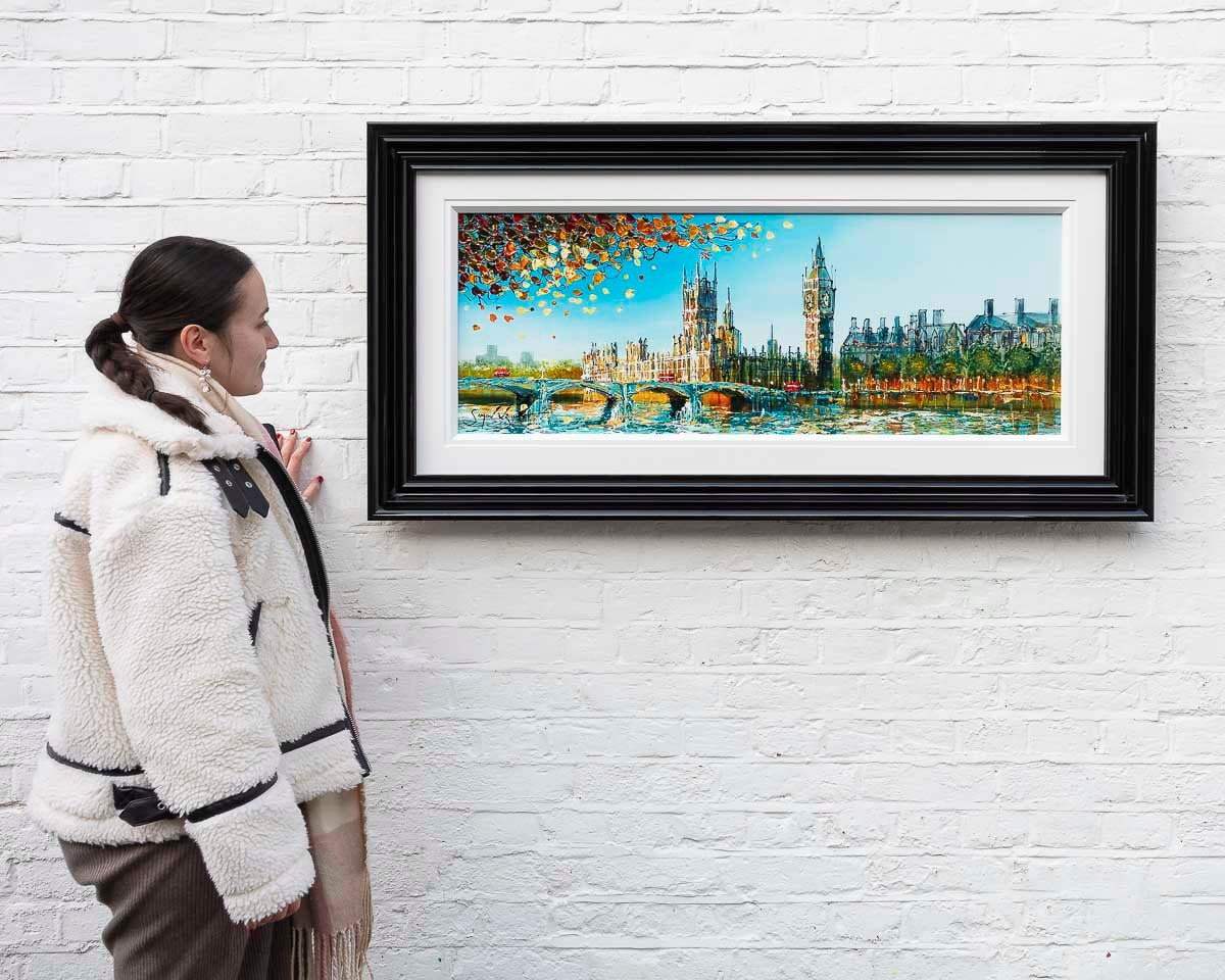 Day In London - Original - SOLD by artist Simon Wright - Wyecliffe Galleries