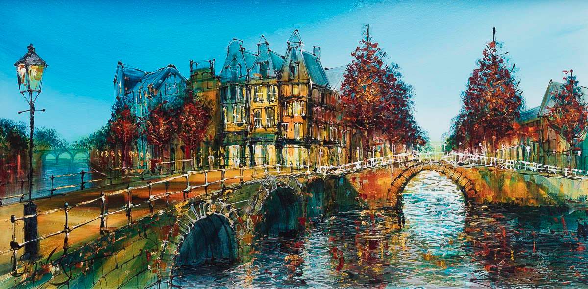 European Adventure - Original - SOLD by artist Simon Wright - Wyecliffe Galleries
