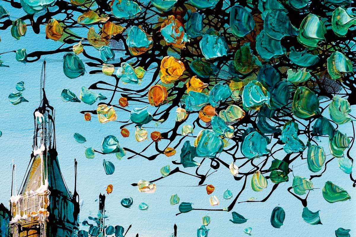 Evening Glow Over St Paul's - Original - SOLD by artist Simon Wright - Wyecliffe Galleries