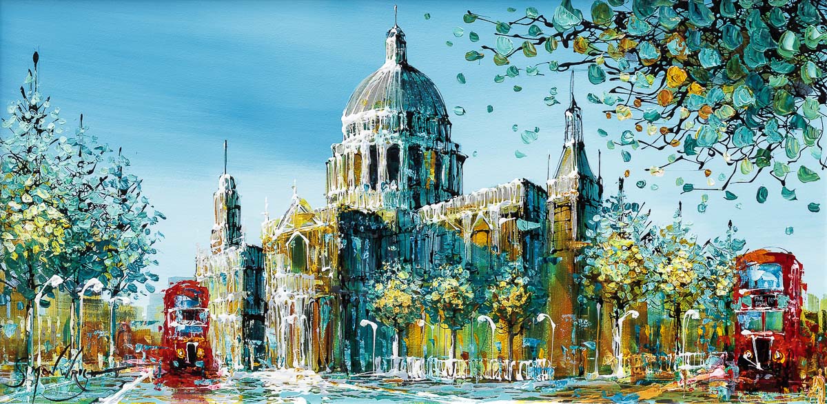 Evening Glow Over St Paul&#39;s - Original - RESERVED Simon Wright Original