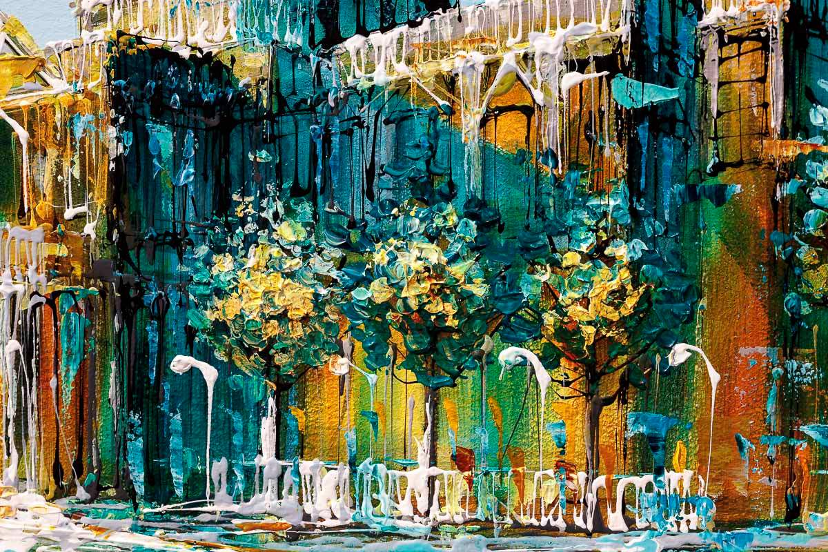 Evening Glow Over St Paul's - Original - SOLD by artist Simon Wright - Wyecliffe Galleries