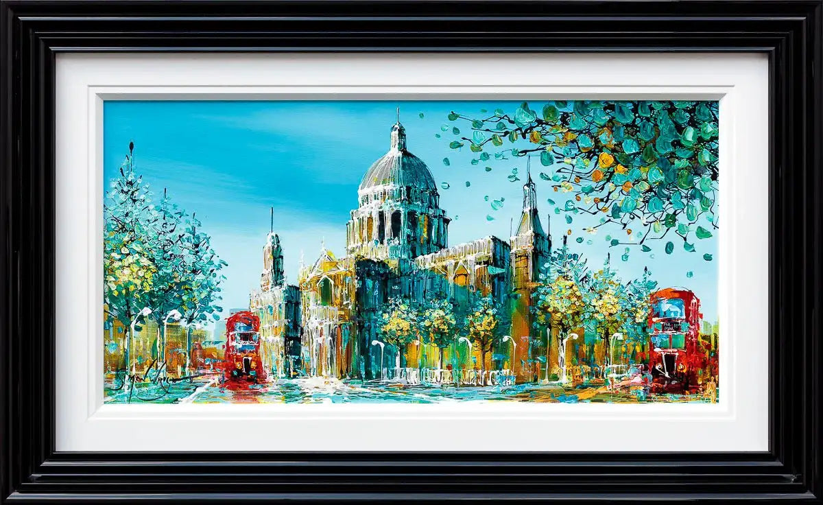 Evening Glow Over St Paul's - Original - SOLD by artist Simon Wright - Wyecliffe Galleries
