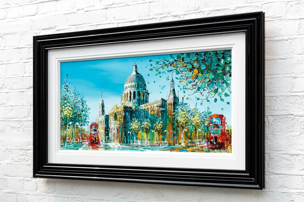 Evening Glow Over St Paul's - Original - SOLD by artist Simon Wright - Wyecliffe Galleries