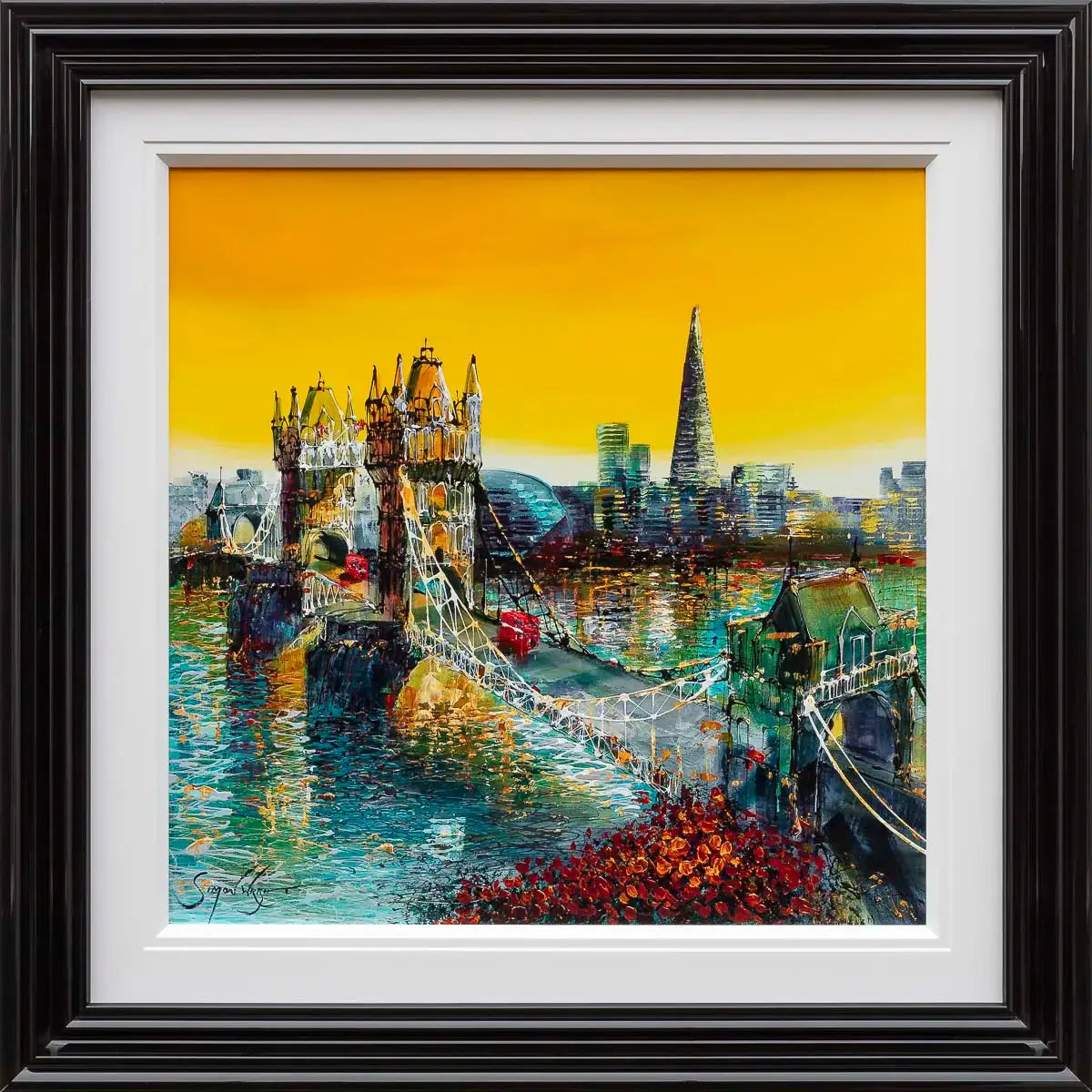 Glow Over London - Original - SOLD by artist Simon Wright - Wyecliffe Galleries