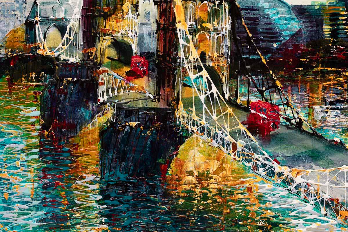 Glow Over London - Original - SOLD by artist Simon Wright - Wyecliffe Galleries