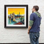 Glow Over London - Original - SOLD by artist Simon Wright - Wyecliffe Galleries