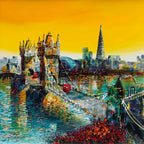 Glow Over London - Original - SOLD by artist Simon Wright - Wyecliffe Galleries