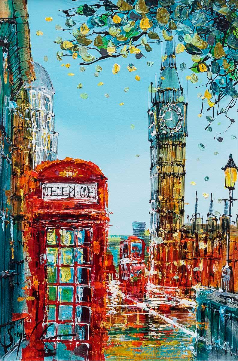 London Is Calling - Original - SOLD by artist Simon Wright - Wyecliffe Galleries