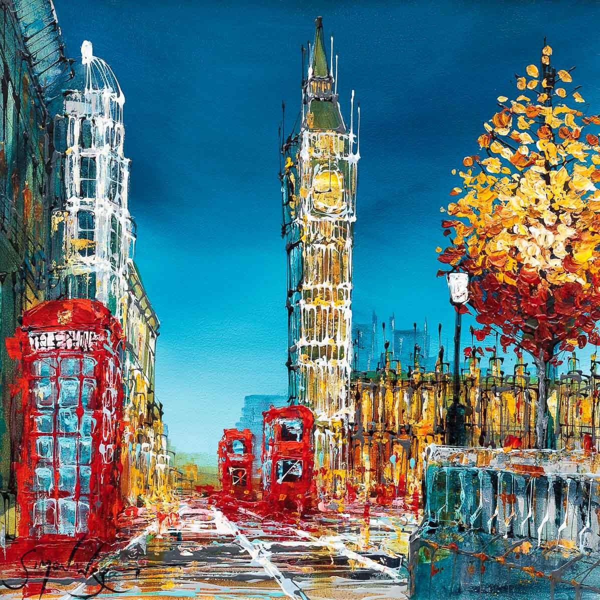 Morning London - Original - SOLD by artist Simon Wright - Wyecliffe Galleries