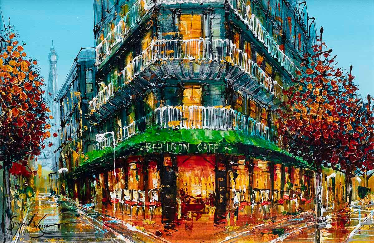 Paris Evenings - Original by artist Simon Wright - Wyecliffe Galleries