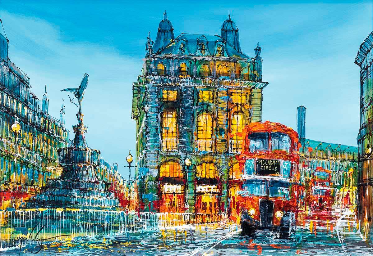 Piccadilly View - Original - SOLD by artist Simon Wright - Wyecliffe Galleries