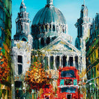 Street View - Original - SOLD by artist Simon Wright - Wyecliffe Galleries