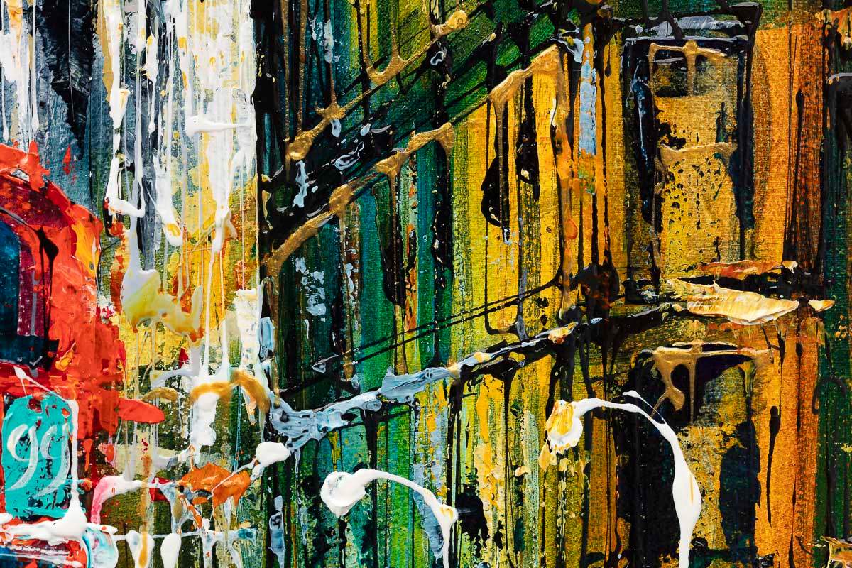 Street View - Original - SOLD by artist Simon Wright - Wyecliffe Galleries