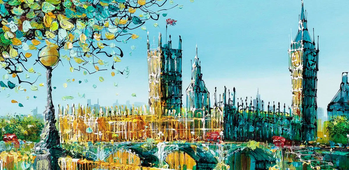 Thames Glow - Original - SOLD by artist Simon Wright - Wyecliffe Galleries