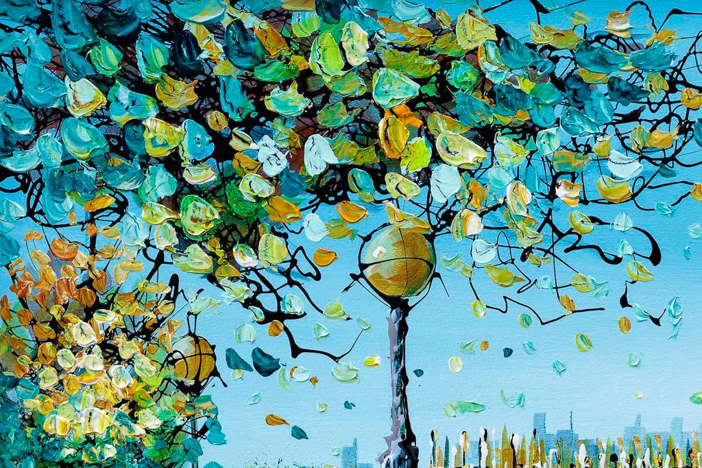 Thames Glow - Original - SOLD by artist Simon Wright - Wyecliffe Galleries