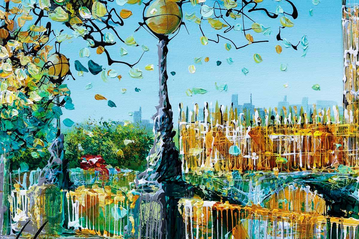 Thames Glow - Original - SOLD by artist Simon Wright - Wyecliffe Galleries