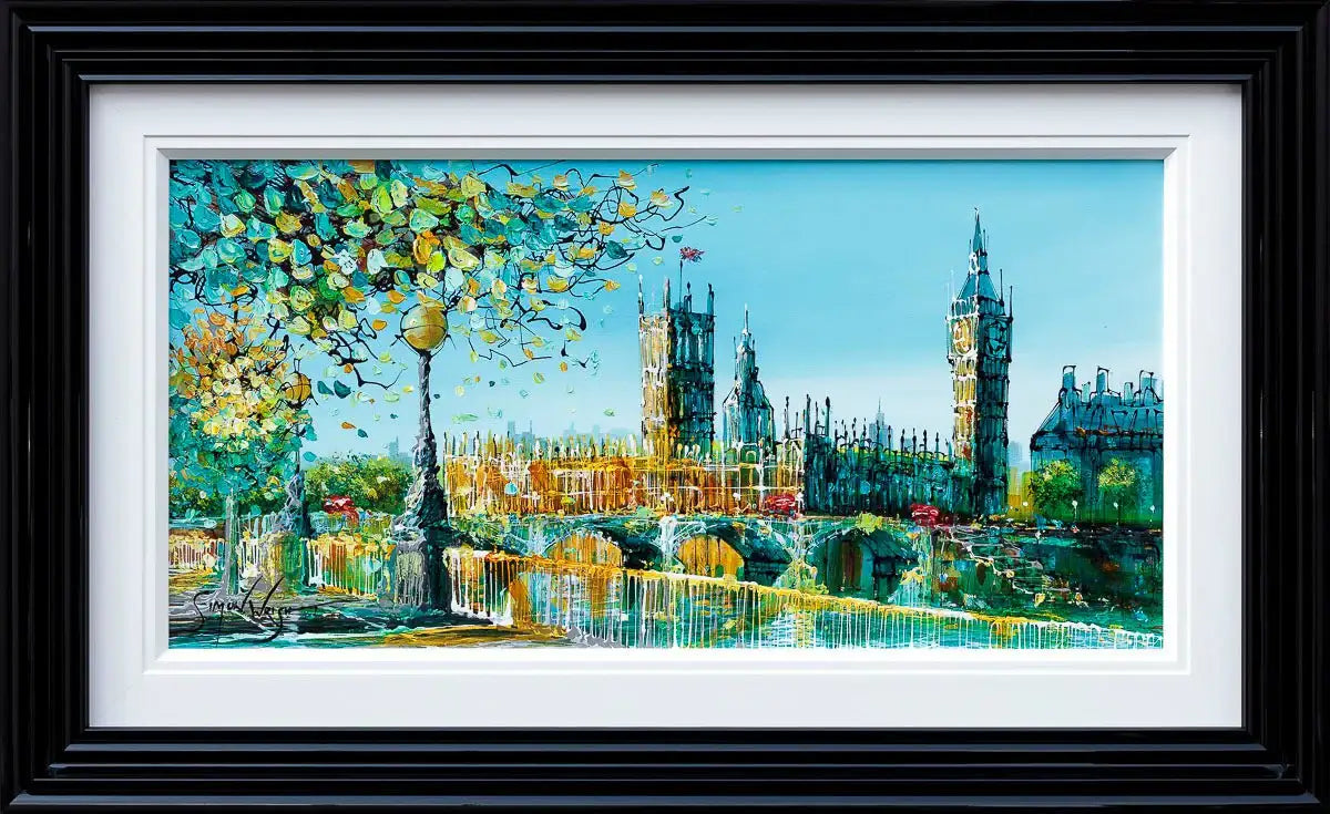 Thames Glow - Original - SOLD by artist Simon Wright - Wyecliffe Galleries