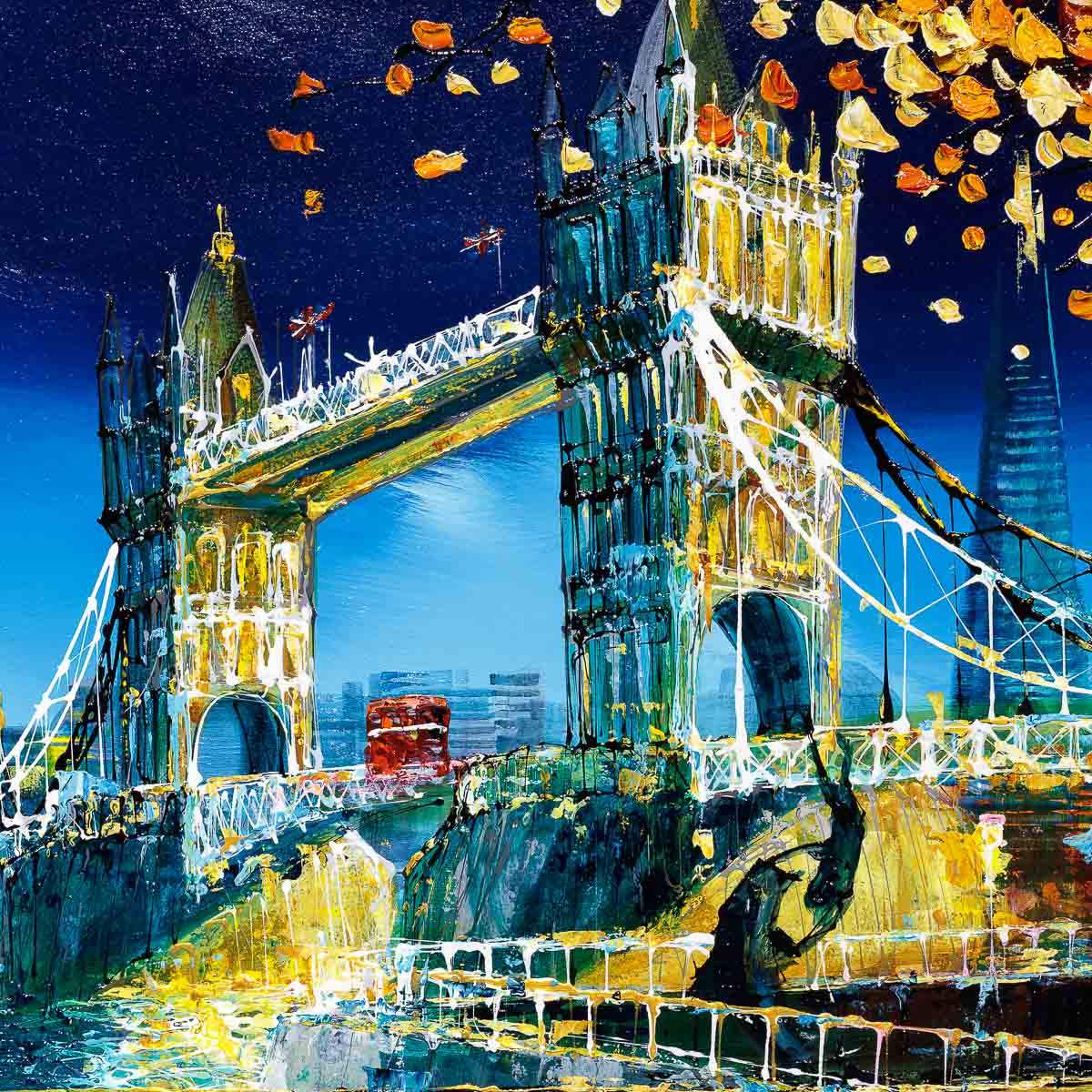 Tower Bridge In Autumn - Original - SOLD by artist Simon Wright - Wyecliffe Galleries