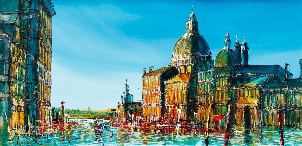 Venice Has My Heart - Original by artist Simon Wright - Wyecliffe Galleries