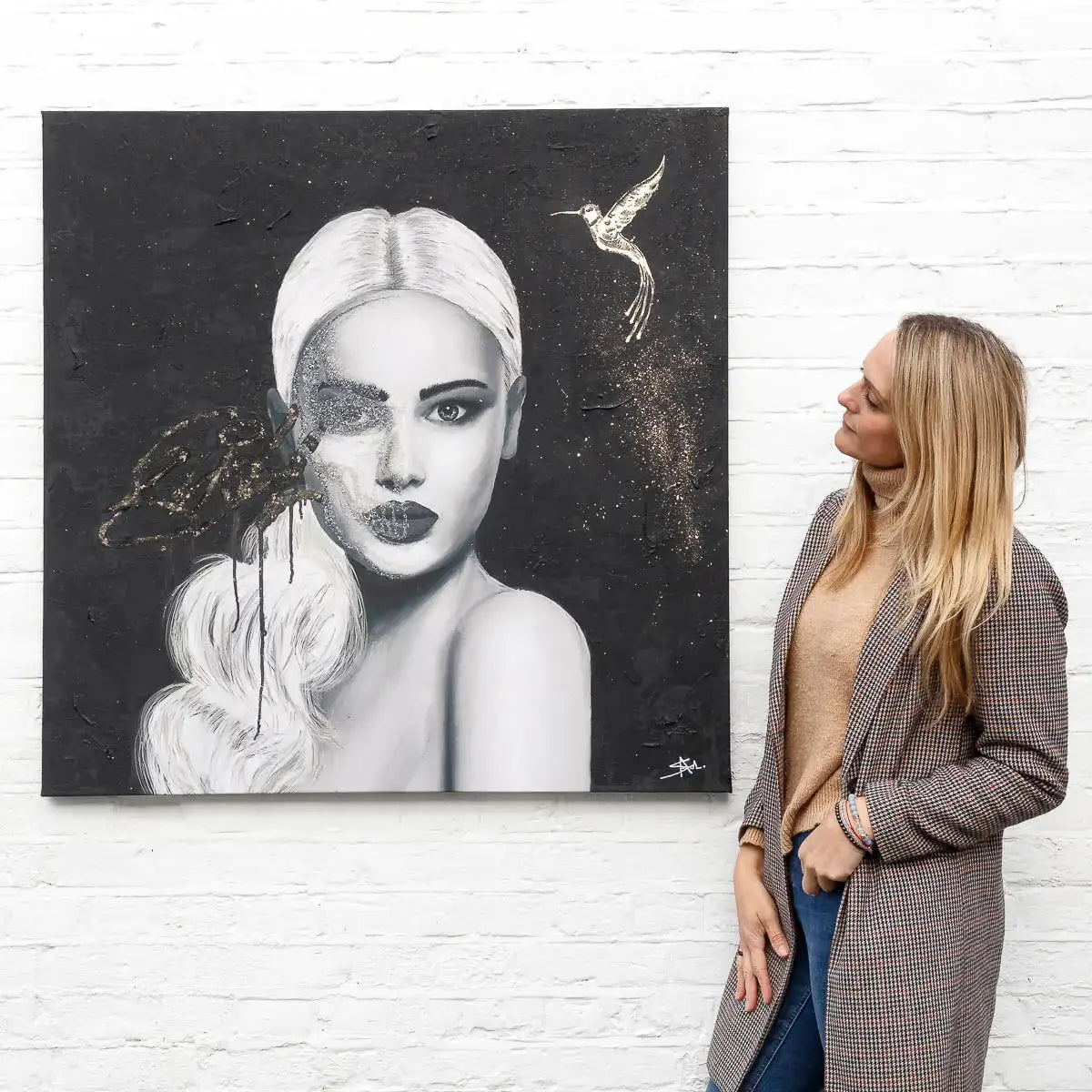 Burning Heart - Original - SOLD by artist Sophia Alvis of Lee - Wyecliffe Galleries
