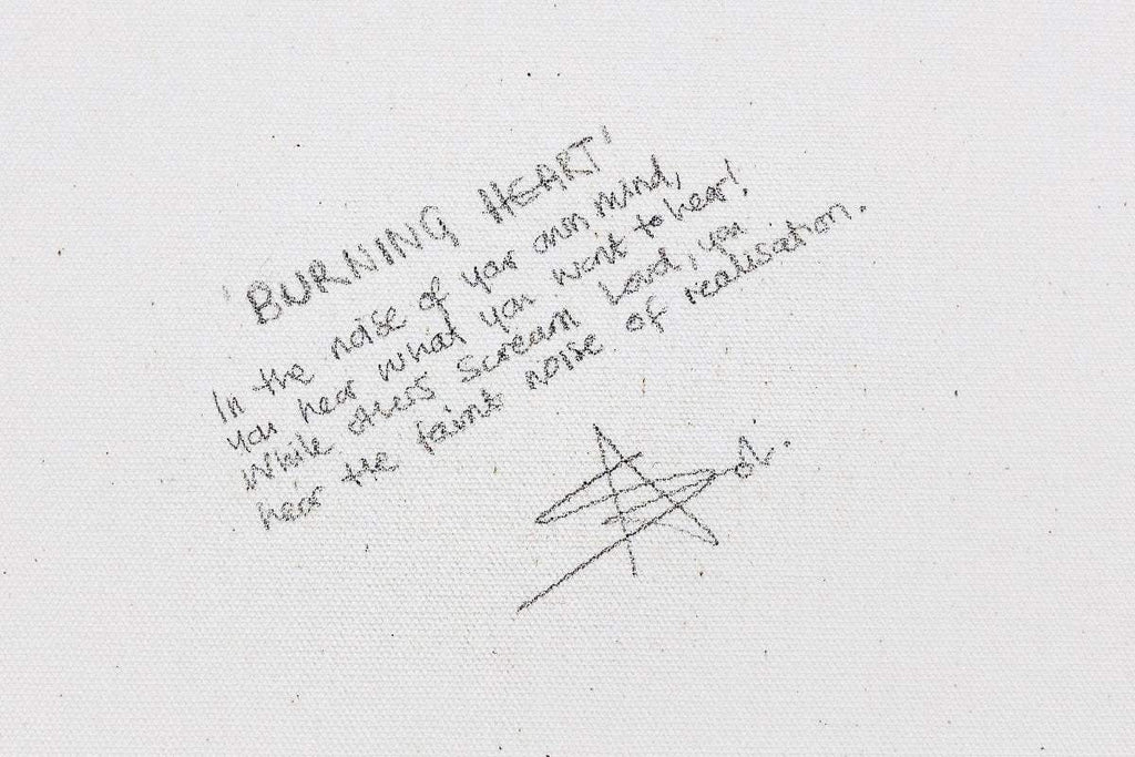 Burning Heart - Original - SOLD by artist Sophia Alvis of Lee - Wyecliffe Galleries