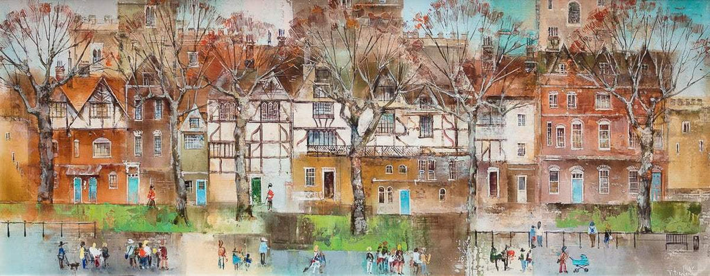 Afternoon Stroll In London - Original by artist Veronika Benoni - Wyecliffe Galleries