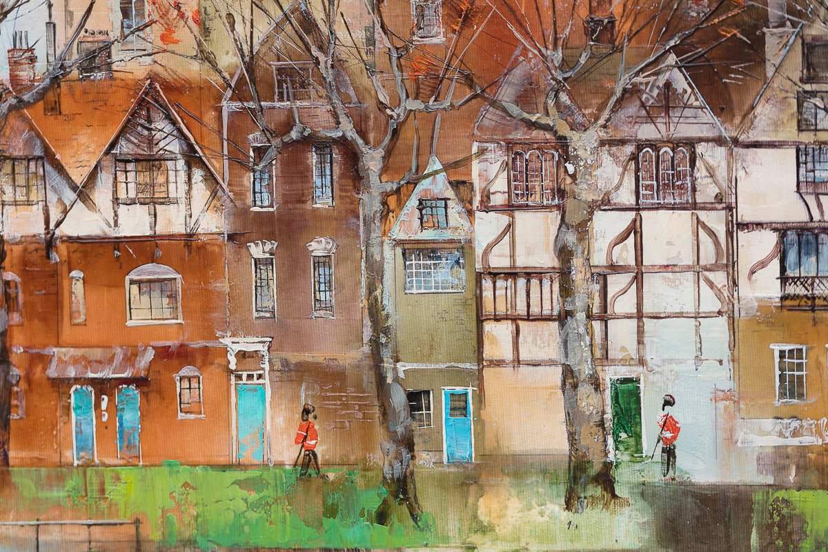 Afternoon Stroll In London - Original by artist Veronika Benoni - Wyecliffe Galleries