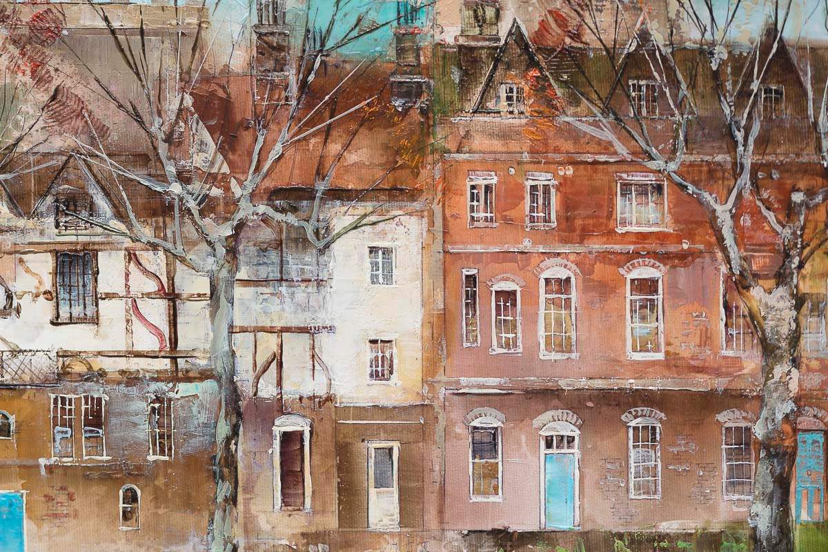 Afternoon Stroll In London - Original by artist Veronika Benoni - Wyecliffe Galleries