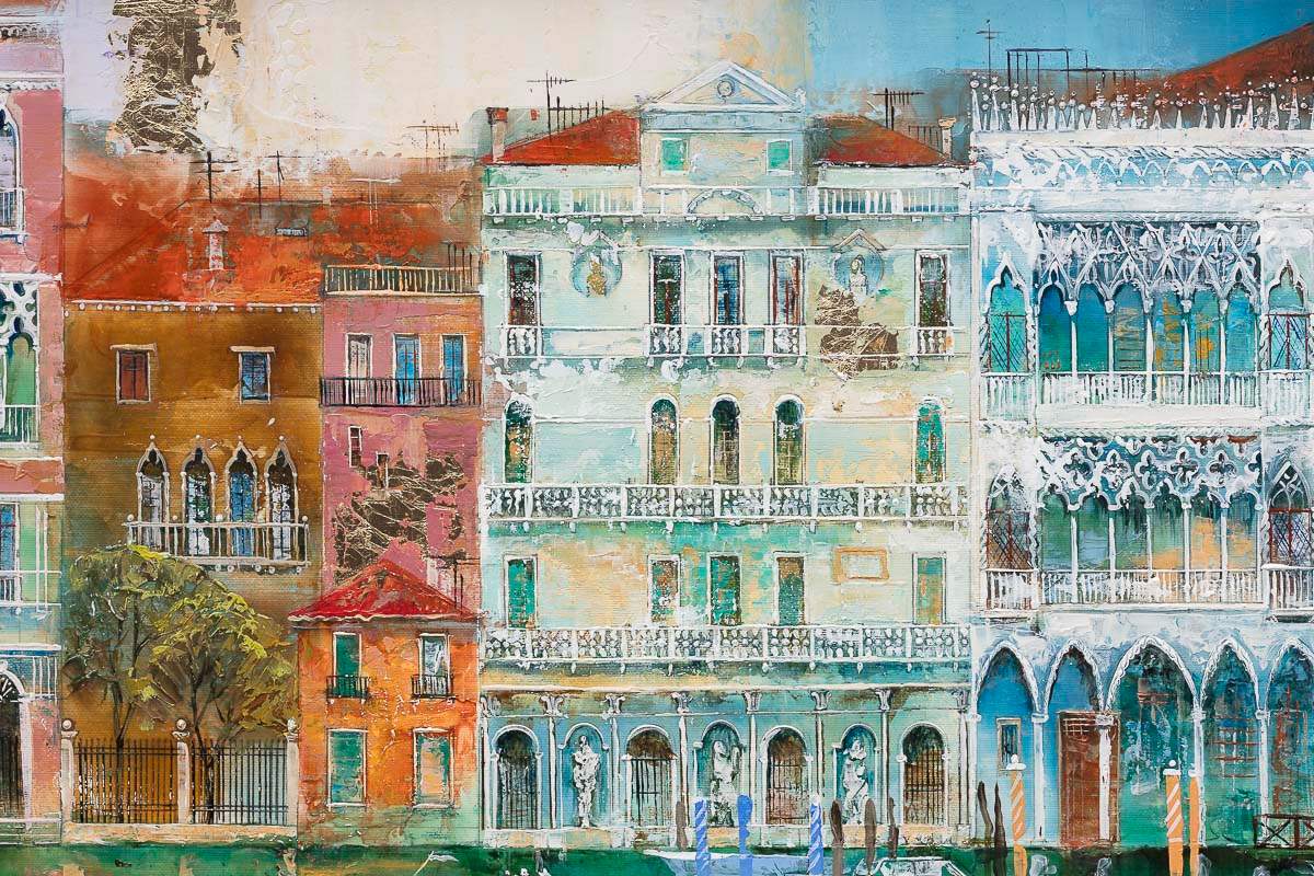 City Of Bridges And Endless Romance - Original by artist Veronika Benoni - Wyecliffe Galleries