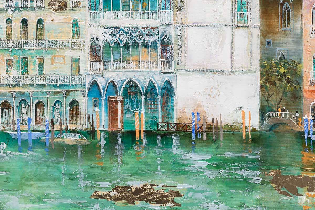 City Of Bridges And Endless Romance - Original by artist Veronika Benoni - Wyecliffe Galleries