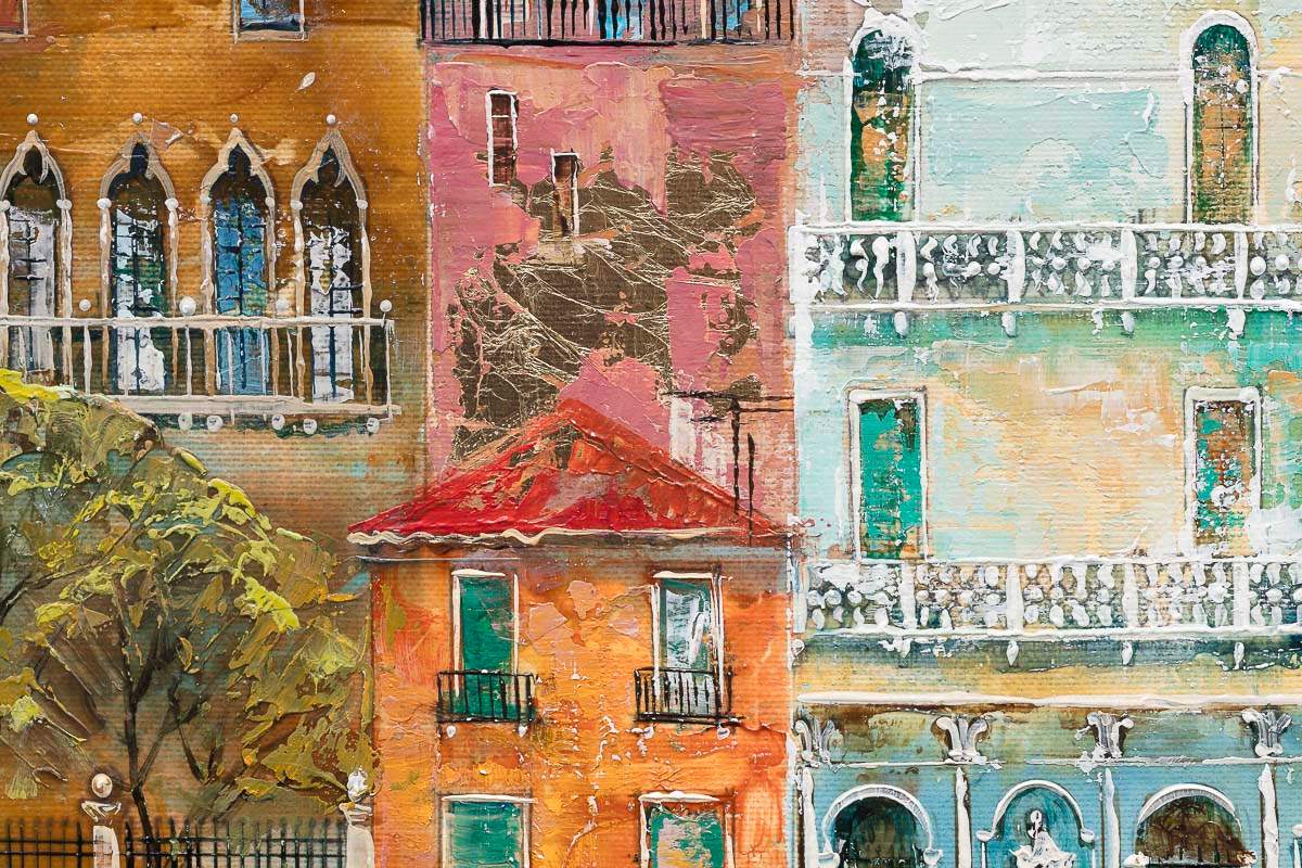 City Of Bridges And Endless Romance - Original by artist Veronika Benoni - Wyecliffe Galleries