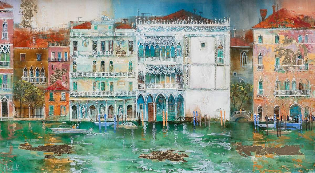 City Of Bridges And Endless Romance - Original by artist Veronika Benoni - Wyecliffe Galleries