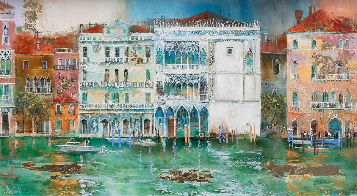 City Of Bridges And Endless Romance - Original by artist Veronika Benoni - Wyecliffe Galleries