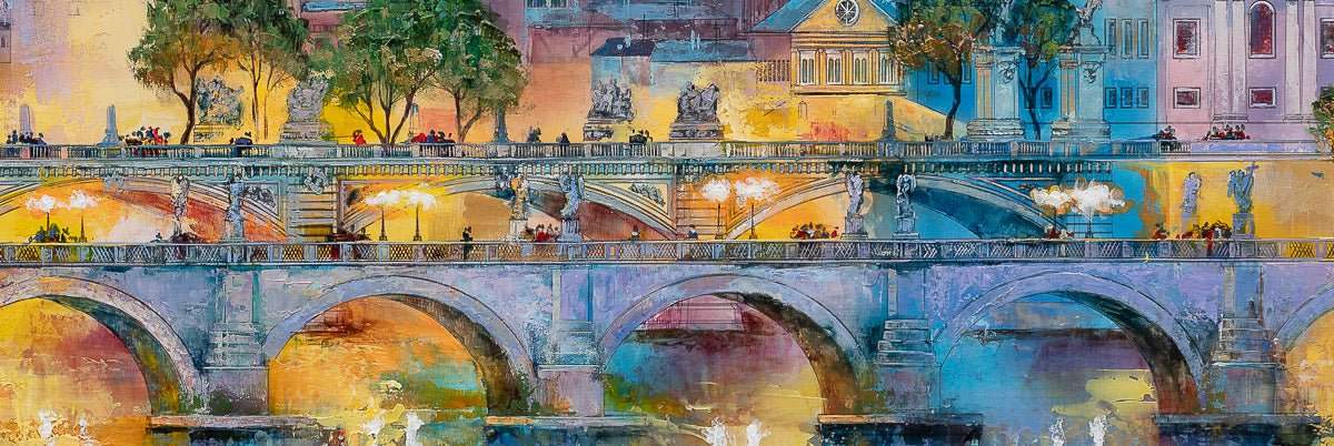 Colours of The City - Original - SOLD by artist Veronika Benoni - Wyecliffe Galleries